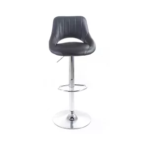 G21 Aletra bárszék, fekete, műbőr