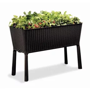  Keter Easy grow műrattan virágláda (magaságyás) - whiskey barna