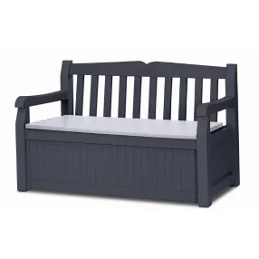 Keter Eden Garden Bench 265L kerti pad, szürke