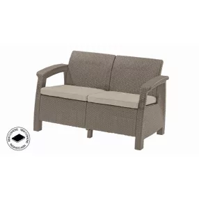   Kerti bútor Keter Corfu love seat kétszemélyes kanapé, cappuccino szín