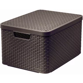 Box Curver Style L 30L tetővel, sötétbarna
