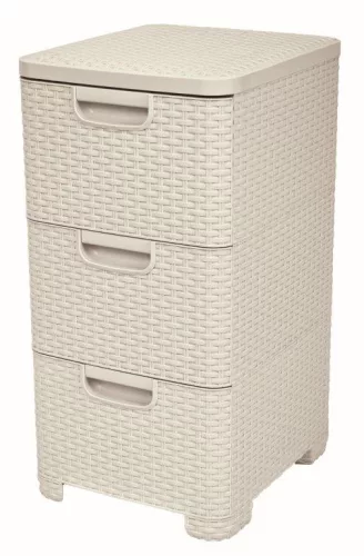 Curver Style 3x14L fiókos polc, fehér