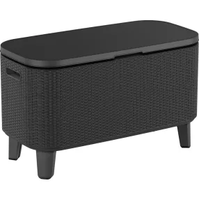  Keter Bevy Cool Bar grafit rattan kerti asztal, sérült csomagolás