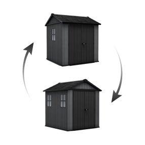   Kerti ház Keter Newton Plus széles 7x7,5 szürke, padlózattal