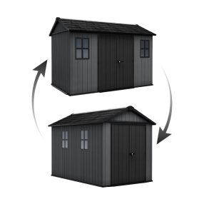   Kerti ház Keter Newton Plus széles 11x7,5 szürke, padozattal