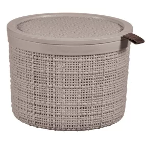 Curver Jute kerek tárolódoboz 2L taupe