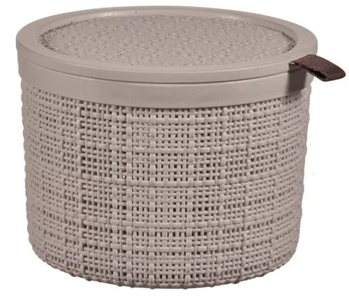Curver Jute kerek tárolódoboz 2L taupe