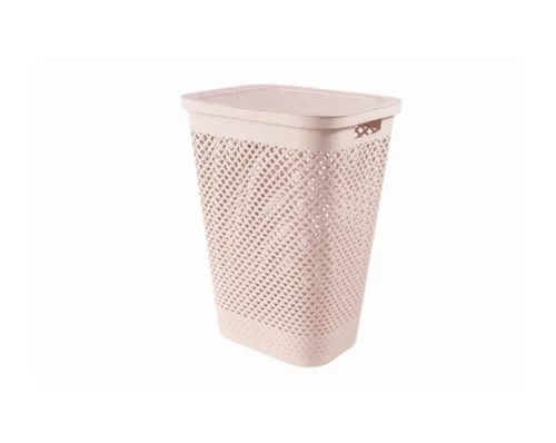 Curver Pure 55 l rózsaszín szennyestartó fedéllel