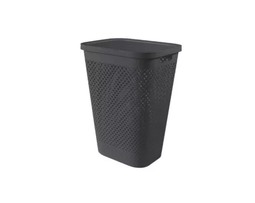 Curver Pure 55 l sötétszürke szennyestartó fedéllel