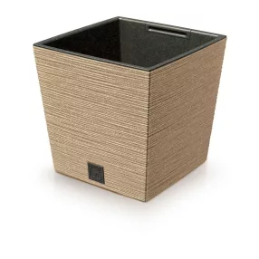 Prosperplast FURU SQUARE LOW ECO WOOD kaspó 24 cm naturo