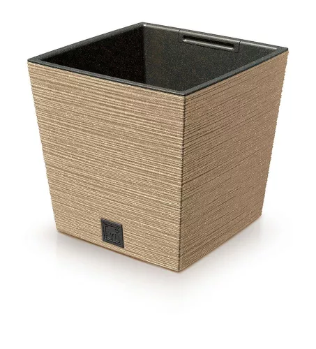 Prosperplast FURU SQUARE LOW ECO WOOD kaspó 30 cm naturo