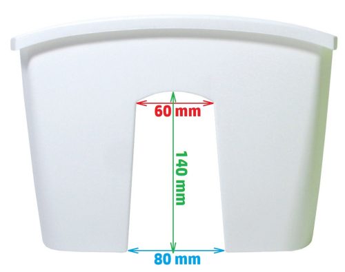 Prosperplast virágláda korlátra CROWN antracit 58 cm