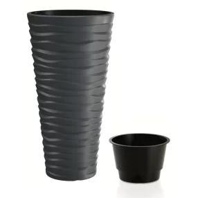 Prosperplast SAND SLIM virágcserép antracit 29,6 cm