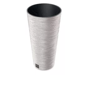 Prosperplast FURU SLIM ECO WOOD 30 cm fehér virágcserép
