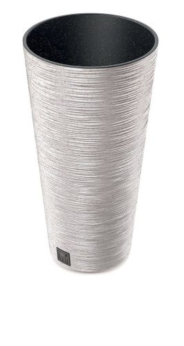 Prosperplast FURU SLIM ECO WOOD 30 cm fehér virágcserép