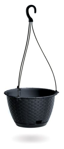 Virágcserép Prosperplast RATOLLA ROUND W antracit felfüggeszthető 21,5cm
