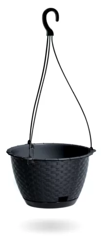 Virágcserép Prosperplast RATOLLA ROUND W antracit felfüggeszthető 21,5cm