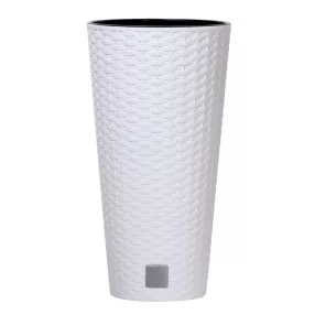   Prosperplast Rato Tubus virágcserép fehér 20 cm-es betéttel