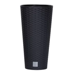   Prosperplast Rato Tubus virágcserép antracit 30 cm-es betéttel