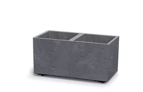 Virágcserép Prosperplast SIERRA CASE beton effect  57,7 cm szürke
