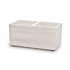   Virágtartó Prosperplast MADERA CASE eco fa 77 cm eco fehér