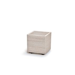   Virágcserép Prosperplast MADERA SQUARE eco fa 28,8 cm fehér eco