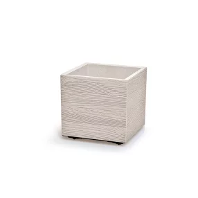   Virágcserép Prosperplast MADERA SQUARE eco fa 38,5 cm fehér