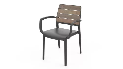 Keter Deco Porto karfás kerti szék walnut / grafit
