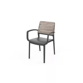 Keter Deco Porto karfás kerti szék storm grey / grafit