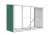 G21 WOH 682 tüzifa tároló - 302 x 119 cm, zöld