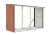G21 WOH 682 tüzifa tároló - 302 x 119 cm, barna