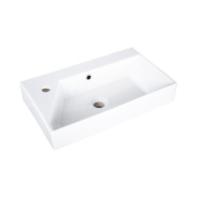   Sanovit STANCE - porcelán mosdókagyló - bal csaplyukas - 55 x 33 cm