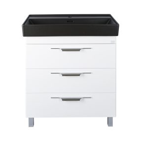   TMP TRIO 60 álló fürdőszobabútor - CeraStyle SHARP FEKETE mosdóval - 60 x 48 cm