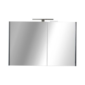   TMP SHARP - FEKETE - Tükrös fürdőszobai szekrény - 100 cm