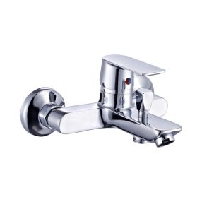   Eurostandard kádtöltő csaptelep - zuhahyszettel - fix falitartóval - KRÓM