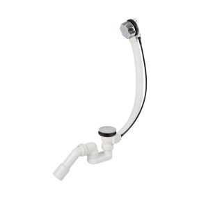   CR kádszifon - KRÓM - Automata leeresztővel - KRÓM túlfolyóval - 55 cm x 40/50mm