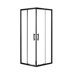   Viva AQUA Max Zuhanykabin SZÖGLETES FEKETE Profil - 6 mm víztiszta üveg - 80 x 80 x 190 cm