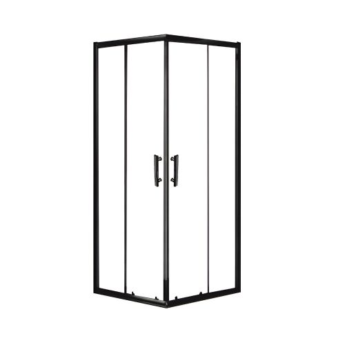 Viva AQUA Max Zuhanykabin SZÖGLETES FEKETE Profil - 6 mm víztiszta üveg - 80 x 80 x 190 cm