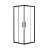 Viva AQUA Max Zuhanykabin SZÖGLETES FEKETE Profil - 6 mm víztiszta üveg - 90 x 90 x 190 cm