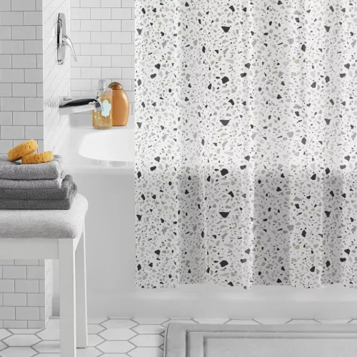 Zuhanyfüggöny - TERRAZZO - Impregnált textil - 180 x 200 cm
