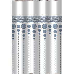   Zuhanyfüggöny - BLUE AND WHITE - Impregnált textil - 180 x 200 cm