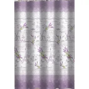   Zuhanyfüggöny - LEVANDE - Impregnált textil - 180 x 200 cm
