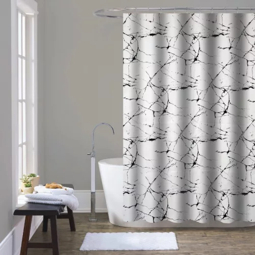 Zuhanyfüggöny - GRANITE - Impregnált textil - 180 x 200 cm