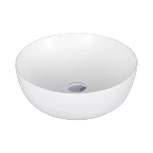 Eros RAISE - PULTRA ültethető - Top Counter - porcelán mosdó - MATT FEHÉR - O - Ø 41 cm