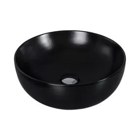   Eros RAISE - PULTRA ültethető - Top Counter - porcelán mosdó - MATT FEKETE - O - Ø 41 cm