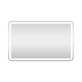   Viva AURA fürdőszoba tükör - érintőkapcsolós - páramenetesítős - órával - LED - FEKVŐ - 100 x 70 cm