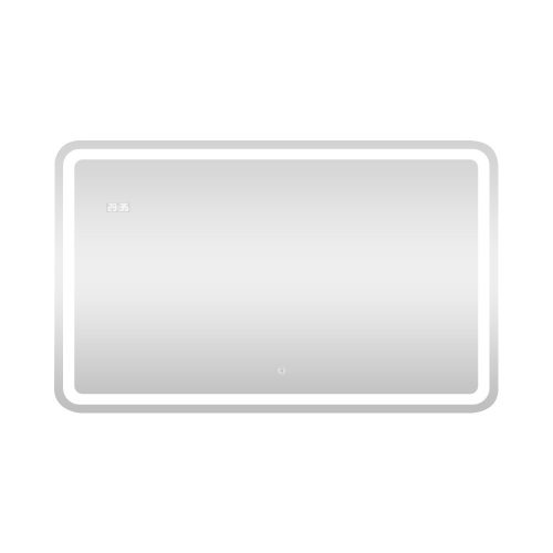 Viva AURA fürdőszoba tükör - érintőkapcsolós - páramenetesítős - órával - LED - FEKVŐ - 100 x 70 cm