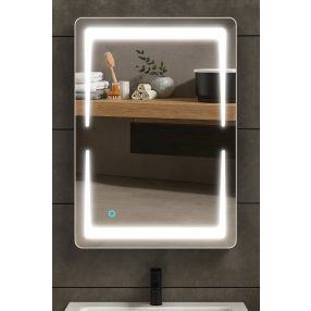   Viva AURA NORD fürdőszobai tükör - érintőkapcsolóval - LED - ÁLLÓ / FEKVŐ - 60 x 80 cm