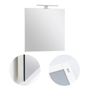   Viva AURA FIONA fürdőszoba tükör - LED 4,5 w-os 30cm-es világítással - ÁLLÓ - 60 x 80 cm