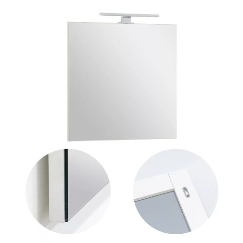 Viva AURA FIONA fürdőszoba tükör - LED 4,5 w-os 30cm-es világítással - ÁLLÓ - 60 x 80 cm